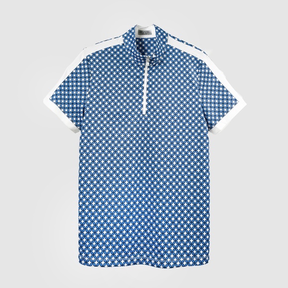 CALLAWAY ¼ Zip Sea Star Motif Mock-Neck Polo - Picture 1 of 6